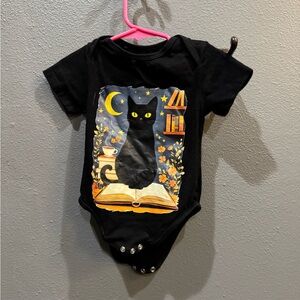 Mystical Night Black Cat Kids Bodysuit